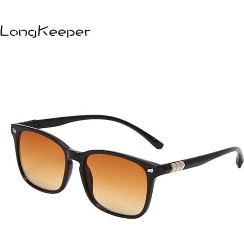 LongKeeper Fashion Square Sunglasses Men Women Classic Vintage Driving Eyeglasses UV Protection Goggle Gafas De Sol