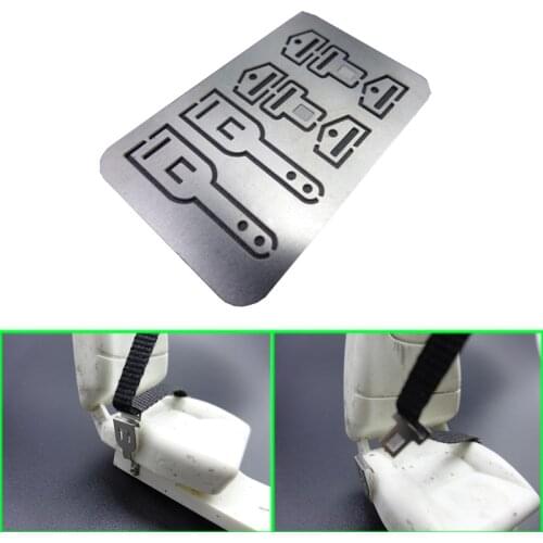 Seat Belt Metal Etching for 1/14 Tamiya RC Truck Trailer Tipper Scania MAN Benz Actros Volvo Car Diy Parts