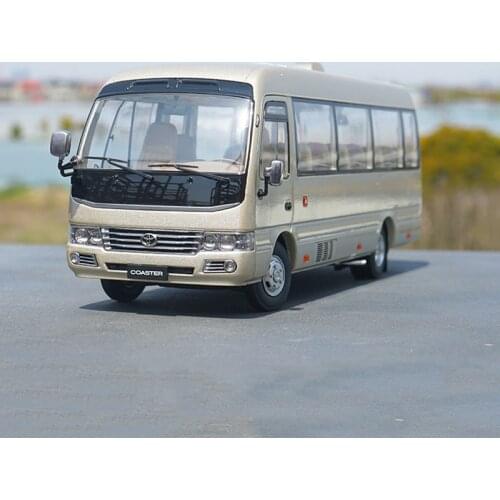 Coaster Middle Bus Van Model Toy 1:24 Coaster Van Bus Vehicle Auto Alloy metal Model Toy DieCast For Collection