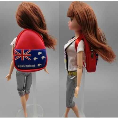 Fashion 1:6 Dolls Bag Backpack For Barbie Doll Knapsack Packsack For blythe doll 1/6 mini Coin Bag Doll Accessories