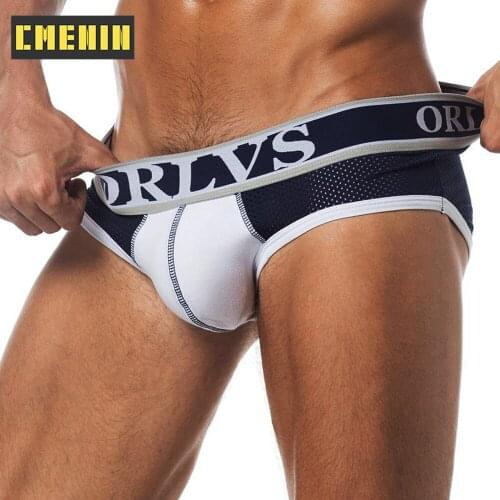 CMENIN ORLVS Sport Milk Fiber Sexy Underwear Men Jockstrap Briefs Low Waist Men Underpants Male Panties Dot Mens Innerwear OR389
