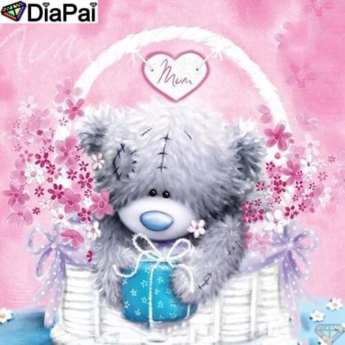 DIAPAI 3D Diamond Painting "Cartoon bear" DIY Full Rhinestones Drill Cross stitch Kits Square Round Diamond Embroidery A25492