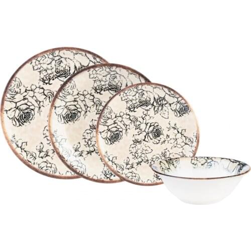 Emsan Ottoman Gülara 24 Pieces Dinner Set for 6 People