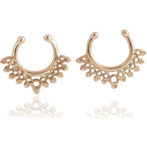 Non Mainstream Personality Type U Puncture Anti Allergic Nose Ring Opening Body Jewelry for Women B20 Titanium Nail