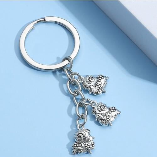 New Design Keychain Cute Sheep Jumbuck Key Ring Alloy Animal Key Chains Souvenir Gifts DIY Car Hanging Jewelry Handmade