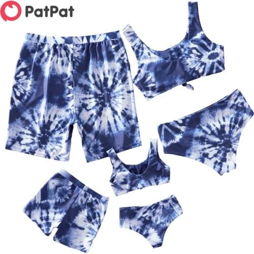 PatPat 2021 New Arrival Family Look Tie Dye Print Matching Swimsuits