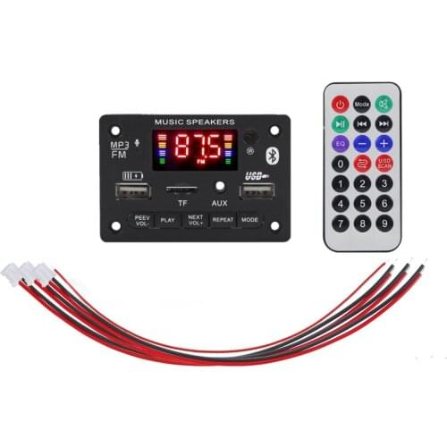 6-12V MP3 Decoder Board Audio Module USB TF Radio Bluetooth 5.0 Wireless Music Car Player Audio Module