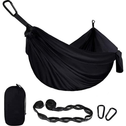 Camping Hammock Travel Portable Hammocks for Outside, Outdoor Lightweight Parachute Nylon Hammocks with Tree Straps Carabiners