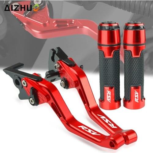 RSV4 Handlebar Grips FOR APRILIA RSV4 2009-2016 2010 2012 2014 2015 CNC Aluminum Brakes Clutch Levers Motorcycle Adjustable LOGO