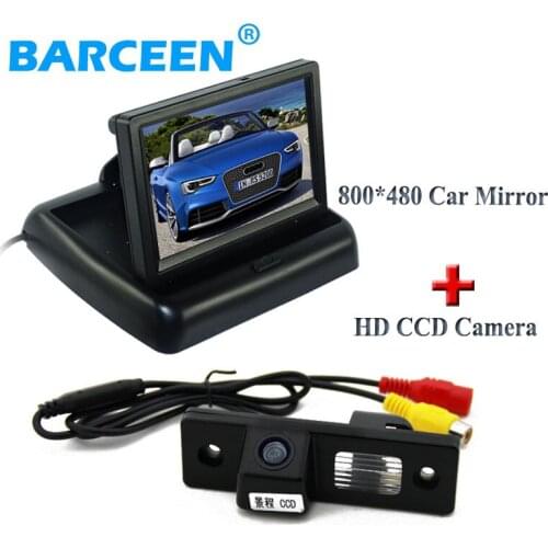 Night vision car backup camera glass lens+4.3" foldable car monitor for CHEVROLET EPICA/LOVA/AVEO/CAPTIVA/CRUZE/LACETTI
