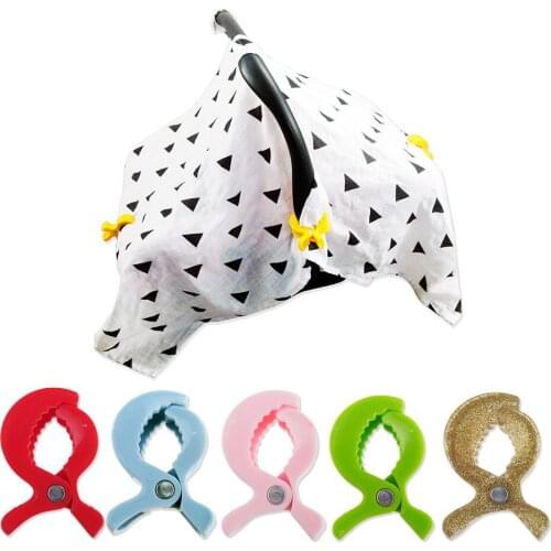 2pc/lot Baby Colorful Car Seat Accessories Plastic Pushchair Toy Clip Pram Stroller Peg To Hook Cover Blanket Mosquito Net Clips