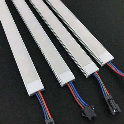 1m DC5V WS2812B LED rigid bar,31pixels/m;with milky/forsted cover;addressable rgb full color