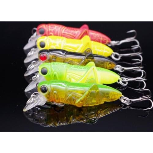 1Pcs 5.5cm 3.5g Grasshopper insects Fishing Lures Sea fishing Tackle Flying Jig Wobbler Lure hard lure bait Artificial bait