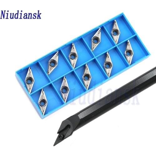 1pc S25S-SVJCR16 Internal Turning Tool Holder S20R-SVJCR16 Arbor +10pcs VCGT1604 CNC Lathe Tools Inner Hole Carbide Inserts Suit