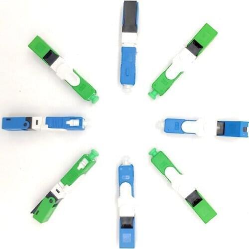 100 pcs Fast Connector SC/UPC SC/APC 55mm Fiber Optic connector for FTTH Network optical fiber splice