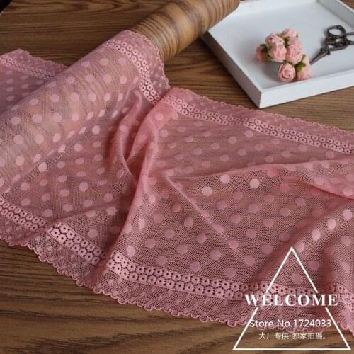 2m/lot 24cm wide soft pink embroidery lace clothing/ doll clothing trim accessories Z1112