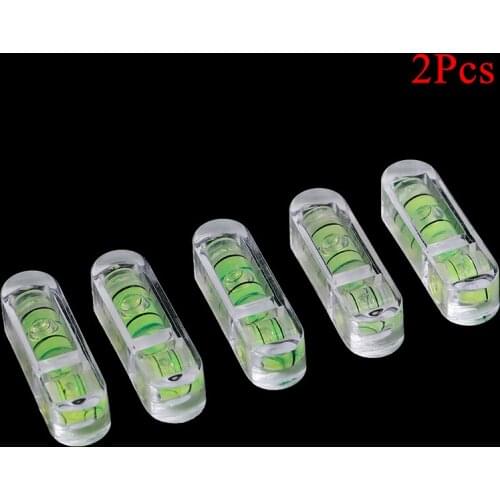 New 2Pcs Mini T-type Bubble Spirit Level Acrylic Measuring Level Adjustment