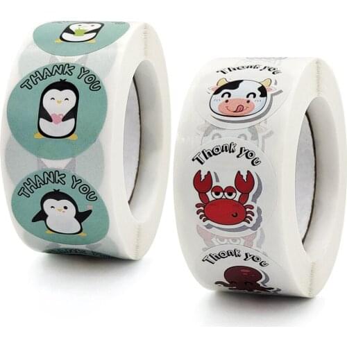 500pcs Cute Cartoon Animals Sticker for Kids Encourage Sealing Labels School Teacher Supplies Child Reward Sticker Labels