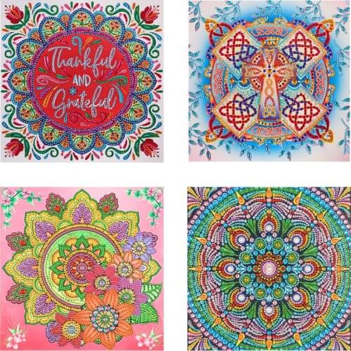Diamond Painting Mandala Flower Series Partially Shaped Drill Craft Decoration Gift Hanging Painting Diamond Painting 30x30cm
