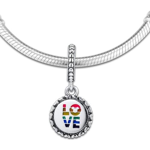 Fits for Pandora Charms Bracelets Mouse Rainbow Dangle Beads 100% 925 Sterling Silver Jewelry Free Shipping