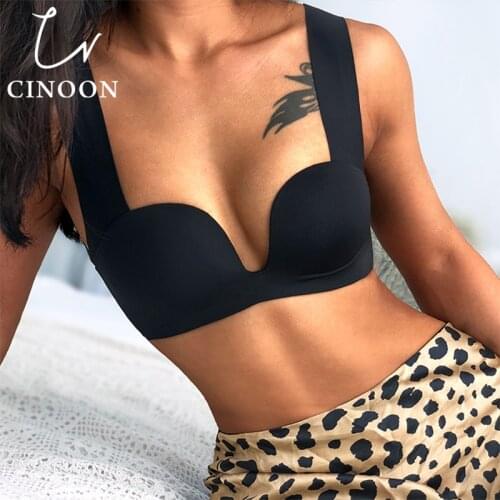 CINOON WomenS Tube Top Push Up Bra Sexy Lingerie Bras For Women Seamless Wire Free Underwear Women 5 Colors Intimates Bralette