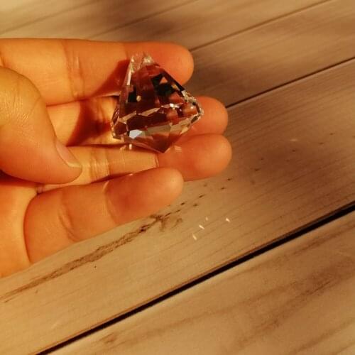 Camal 2pcs 30mm/1.18inch Diamond Ball Crystal Pendant Prism Lamp Lighting Part Hanging Chandelier Curtain Wedding Decoration DIY