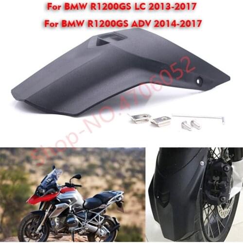 Motorcycle Parts Black Front Wheel Mudguard Fender Extender Extension Cover For BMW R1200GS R1200 GS Adventure 2014-2017