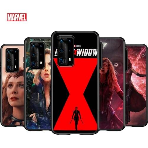 Black Widow Scarlet Witch For Huawei P Smasrt 2018 2019 2020 2021 Smart S/Z Smart Plus Smart Pro Black Soft Cover Phone Case