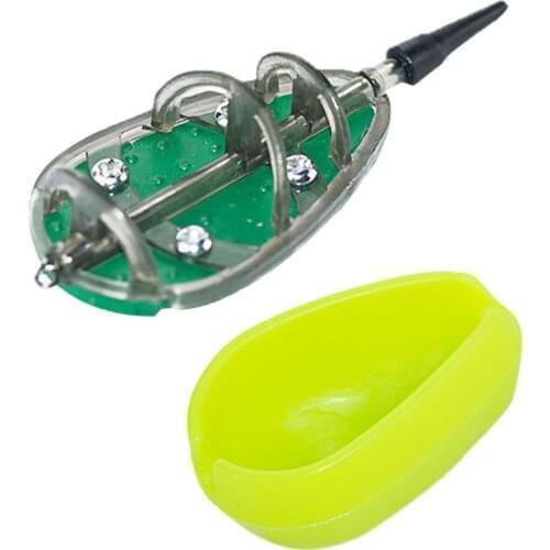 30g/40g/50g Carp Fishing Feeder Accessories Quick Release In-Line Flat Method Feeder And Bait Mould For Carp Tackle With Feeders