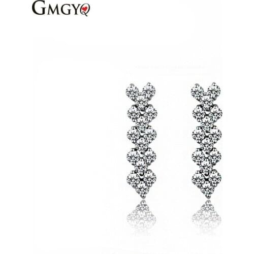 GMGYQ Fashion Jewelry Womens Accessories Long Tassel Round CZ Earrings For Women Bridesmaid Accessories For Wedding Banquet