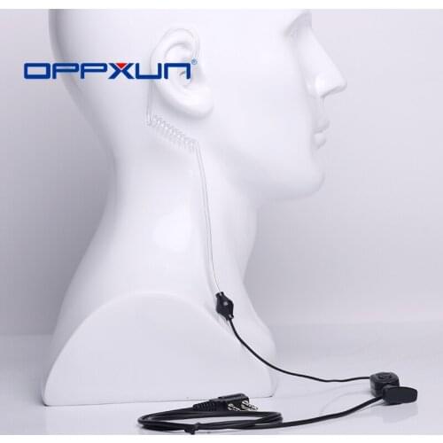 Hot Dual PTT Air Duct Earpiece With Mic Headset for Baofeng Two Way Radio UV-82 UV 82 UV82L UV-89 Walkie Talkie Earphone Headset