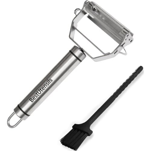 Kitchen Accessories Cooking Tools Multifunction Stainless Steel Julienne Peeler Orange Vegetable Peeler Double Planing Grater