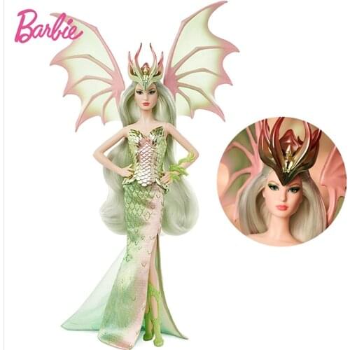 Barbie Greek Mythical Muse Fantasy Dragon Empress Doll With Pastel Colored Hair and Wings Collectible Barbie Doll Toy GHT44