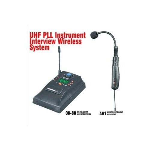 Hot selling AH1 UHF PLL Instrument gooseneck Instrument Wireless System/ Musical Instruments Microphone DHL/EMS Shipping