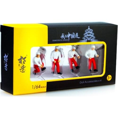 1/64 repair shop maintenance worker doll model car traffic facilities scene simulation collection decoration tool accessories