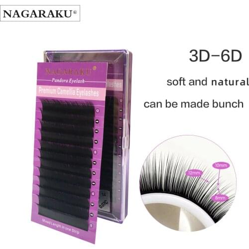 NAGARAKU Eyelashes Volume Eyelash Extensions Camellia Eyelash Pandora Eyelashes makeup Mink Eyelashes 3D Cilios Maquiagem Lashes