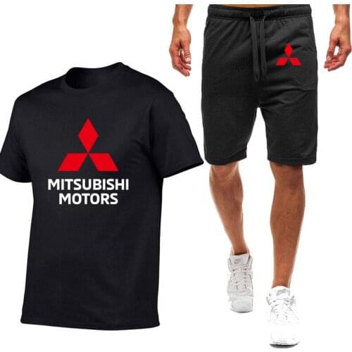 Mitsubishi Motors 2021 New Round neck shorts summer short-sleeved design suit sportswear sports pants running singlet