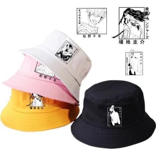 Anime Tokyo Revengers Summer Hat Mikey Draken Graphic Women Men Panama Bucket hat manjiro ken Harajuku Fisherman Hat