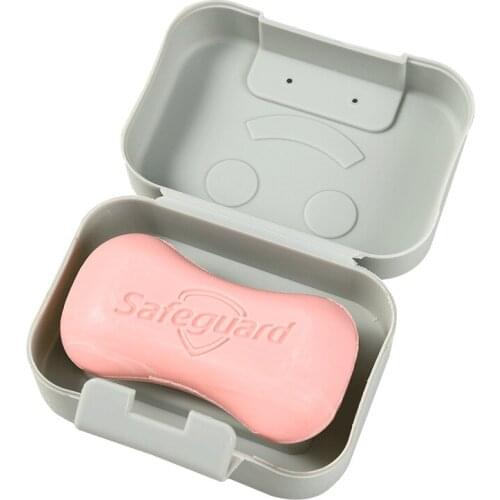 Portable Flip Cover Scented Soap Travel Box Lock Buckle Sealed Toilet Soap Dish Bath Soap Container Storage Box 3 Colors