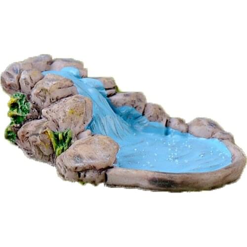 Retro Miniatures Fairy Garden Decoration Micro Landscapes DIY Resin Craft Grassland Bridge Pool Accessories