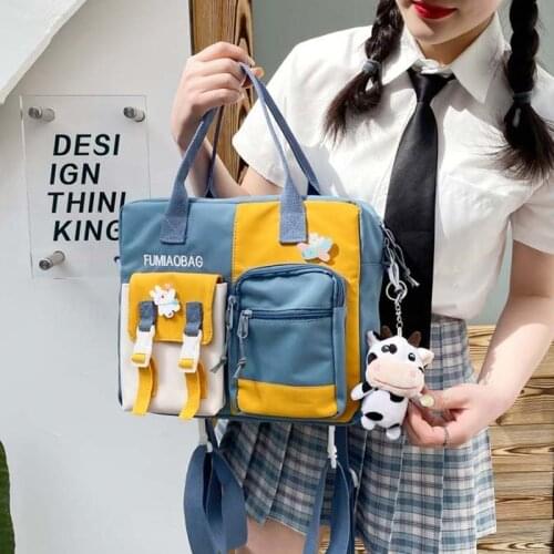 EnoPella Women Backpack Fashion Waterproof For Teenager Black Kawaii Girl Student Mochila Mini College Cute School Bag Rucksack