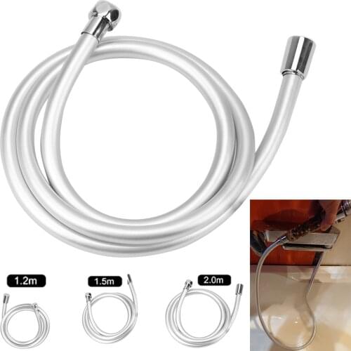 1.2/1.5/2m GI/2 Universal Interface High Pressure Thickening PVC Handheld Shower Hose Flexible Anti Winding Shower Hose
