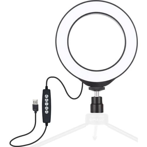 Photography LED Selfie Ring Light 12CM Dimmable Camera Phone Ring Lamp 4.7inch With Table Tripods For Makeup Video Live Studio
