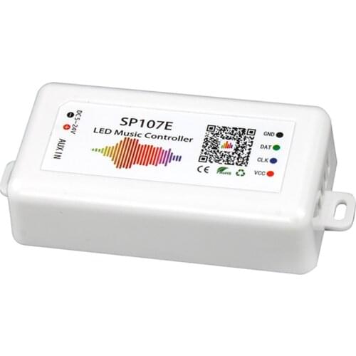 SP107E LED Controller Bluetooth Smart APP WS2811/2812B Light Strip Dimming LED Music Controller