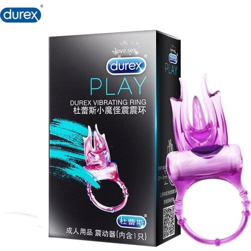 Durex Vibrator Little Devil Vibrating Ring Time Delay Ring Clitoris Stimulator Vibrators Sex Toys Intimate Product for Men