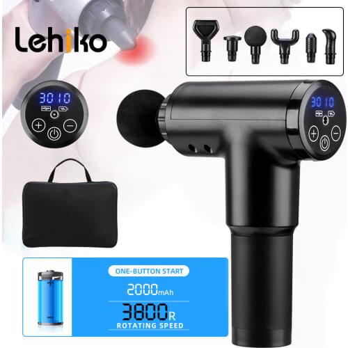 High Power Muscle Massage Gun High Speed Vibration Massager Thera Gun After Fitness Decompose Lactic Acid Relief Pain Relax Body