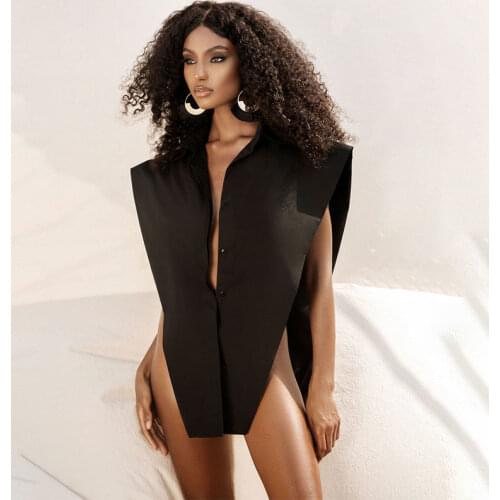 European and American Shirt Top Womens Summer Design Fashionable Loose Belly Covering Vest Shirt