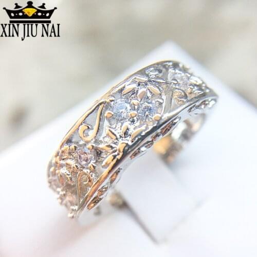 Personalized Silver Color Flower Zircon Women Ring Jewelry Ladies Gifts Wedding Engagement Ring Fashion Women Party Jewelry Anel