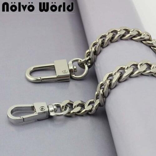 1-5 pieces,COPPER material 120-130cm 9mm Width bag strap chain,purse handle purse shoulder Copper chain with swivel hooks