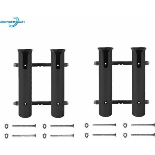 2PCS Tube Link Plastic Fishing Rod Holder Fishing Tackle Socket Marine Angling Box Kayak Yacht Catamaran Tube Mount Bracket